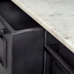 Dimitrina Black Metal | White Marble Kitchen Avand -France and So Furniture 0023464 67839 AB F