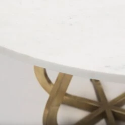 Valentin White Marble | Gold Metal Dining Table -France and So Furniture 0025957 68238 AB E