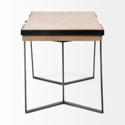 Orville Brown Wood | Black Iron Office Desk -France and So Furniture 0034177 68488 C