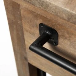 Daniella Brown Wood | Black Metal Kitchen Avand -France and So Furniture 0041001 67103 I