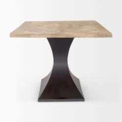 Maximus Light Brown Wood | Dark Gunmetal Dining Table -France and So Furniture 0064401 69847 AB C