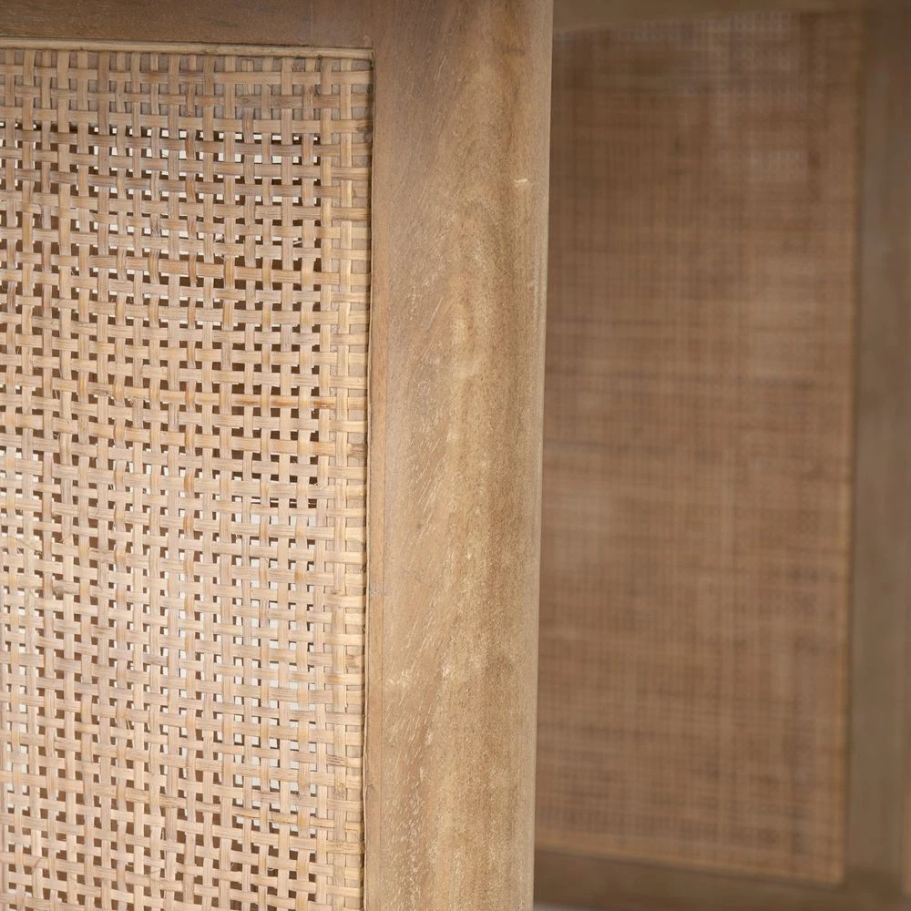 Sailor Light Brown Wood| Cane Accent Dining Table 9 Sailor Light Brown Wood| Cane Accent Dining Table - Image 9