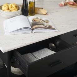 Toryn Kitchen Island With Marble Top -France and So Furniture 0080630 69936 AB M