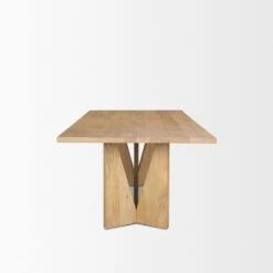 Finn Light Brown Wood | Rectangle Dining Table -France and So Furniture 0089939 70839 C