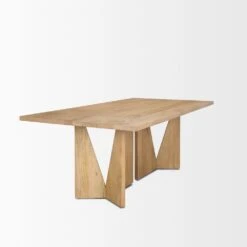 Finn Light Brown Wood | Rectangle Dining Table -France and So Furniture 0089940 70839 D