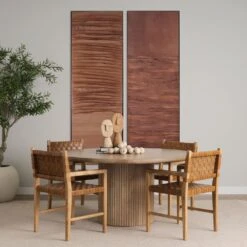 Ella Light Brown Wood Dining Table -France and So Furniture 0094281 69874 AB M