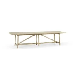 Timeless Sidereal French Laundry Dining Table 125" In Stripped Oak
