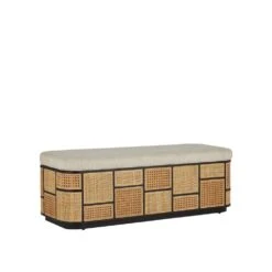 Anisa Black Storage Bench, Trailside Natural Instinct Safari