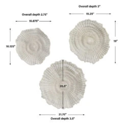 Ocean Gems Coral Wall Decor, Set/3 -France and So Furniture 04351 7