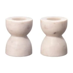 Petit Marble Candlesticks (set Of 2)