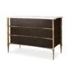 Contoured Chest Of Drawers - Walnut And Gold Leaf