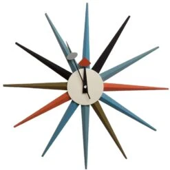 Sunburst Clock - Multi-color