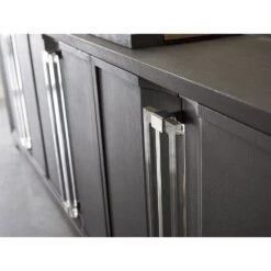 Anthology Linen Long Media Console - Gray -France and So Furniture 100LN 661 det