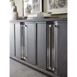 Anthology Linen Long Media Console - Gray -France and So Furniture 100LN 661 det hw