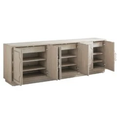 Grove Park Long Media Console - Gray -France and So Furniture 100SD 661 Silo Open