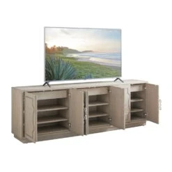 Grove Park Long Media Console - Gray -France and So Furniture 100SD 661 Silo Open TV