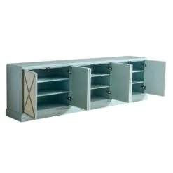 Rosalind Long Media Console - Blue -France and So Furniture 100XM 661 Silo open