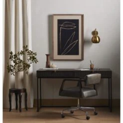 Shelby Writing Desk - Carved Vintage Brown -France and So Furniture 101359 002 VIG 1