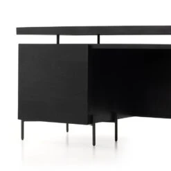 Michel Desk - Carved Black Wash -France and So Furniture 101365 006 DET 4