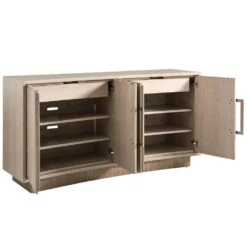 Donovan Media Console - Gray -France and So Furniture 101 660 Silo Open