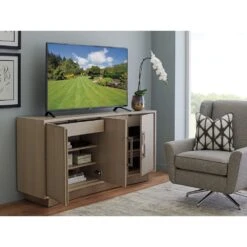 Donovan Media Console - Gray -France and So Furniture 101 660 WS open