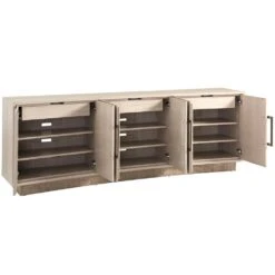 Donovan Long Media Console - Gray 10 Donovan Long Media Console - Gray -France and So Furniture 101 661 Silo Open