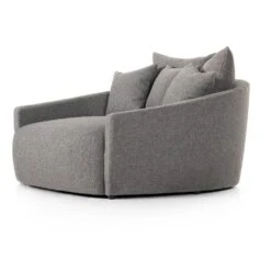 Anaya Media Lounger - Fallon Charcoal -France and So Furniture 102766 002 DET 1