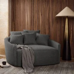 Anaya Media Lounger - Fallon Charcoal -France and So Furniture 102766 002 ESS 1