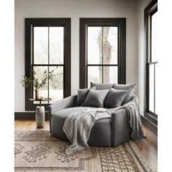 Anaya Media Lounger - Gibson Smoke -France and So Furniture 102766 004 HOV 1