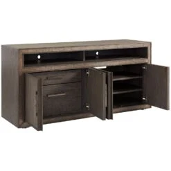 Hampton Media/Home Office Console - Medium Brown 10 Hampton Media/Home Office Console - Medium Brown -France and So Furniture 102 660 Silo Open