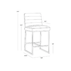 Spyros Counter Stool - Coal Black 5 Spyros Counter Stool - Coal Black -France and So Furniture 103899 11