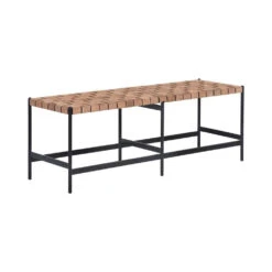 Omari Bench - Black - Light Tan -France and So Furniture 104916