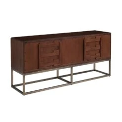 Cameron Media Console - Dark Brown -France and So Furniture 104 660 silo back