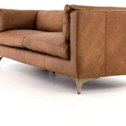 Waverly Sofa - Natural Washed Camel Leather -France and So Furniture 105714 003 DET 3 d77c73f6 d0a1 4e83 8afd 3ecf9eae9378