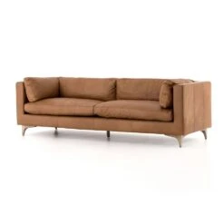 Waverly Sofa - Natural Washed Camel Leather -France and So Furniture 105714 003 PRM 1 e89aa0e1 279a 45ec a592 c59ae3e6138c
