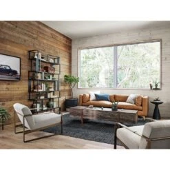 Waverly Sofa - Natural Washed Camel Leather -France and So Furniture 105714 003 ROM 1