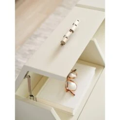 Langley Writing Desk - Linen White -France and So Furniture 105 410 lid det