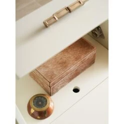 Langley Writing Desk - Linen White -France and So Furniture 105 410 open det