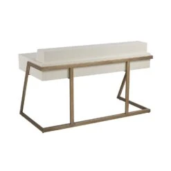 Langley Writing Desk - Linen White -France and So Furniture 105 410 silo back