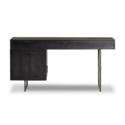 Loraine Desk - Black Wash W/ Black Cane 20 Loraine Desk - Black Wash W/ Black Cane -France and So Furniture 106683 005 BCK 1