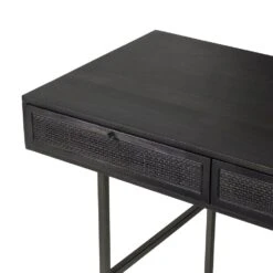 Loraine Desk - Black Wash W/ Black Cane 24 Loraine Desk - Black Wash W/ Black Cane -France and So Furniture 106683 005 DET 4