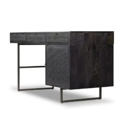 Loraine Desk - Black Wash W/ Black Cane 25 Loraine Desk - Black Wash W/ Black Cane -France and So Furniture 106683 005 DET 5