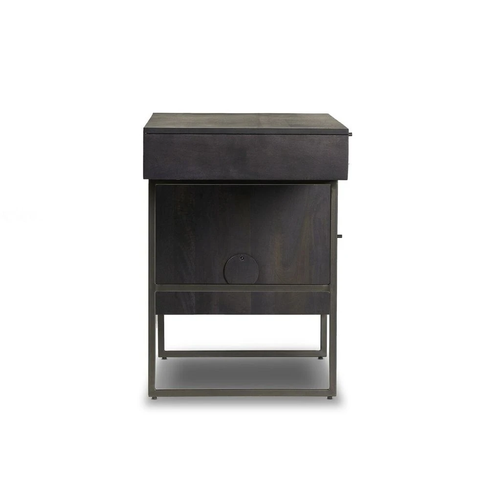 Loraine Desk - Black Wash W/ Black Cane 3 Loraine Desk - Black Wash W/ Black Cane - Image 3