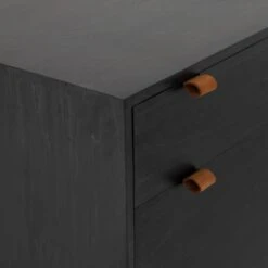 Troy 3pc L Shaped Desk System - Black Wash Poplar -France and So Furniture 107322 004 DET 7