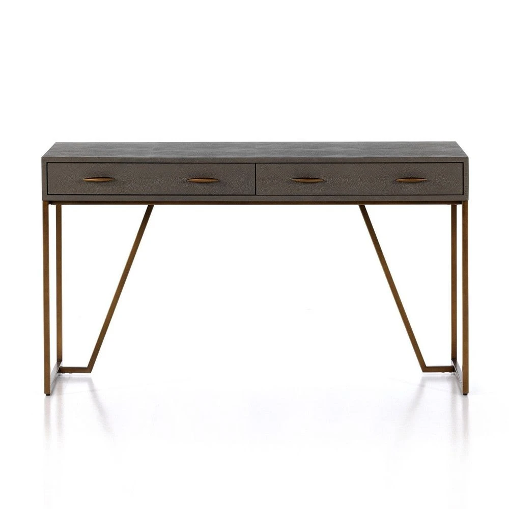 Oberyn Desk - Grey Shagreen 1 Oberyn Desk - Grey Shagreen