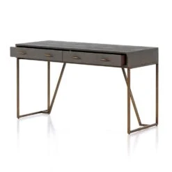 Oberyn Desk - Grey Shagreen 23 Oberyn Desk - Grey Shagreen -France and So Furniture 107640 008 OPN 1