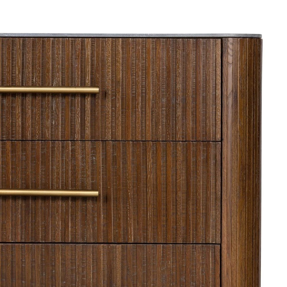 Magdalena 6 Drawer Dresser - Terra Brown Oak 9 Magdalena 6 Drawer Dresser - Terra Brown Oak - Image 9