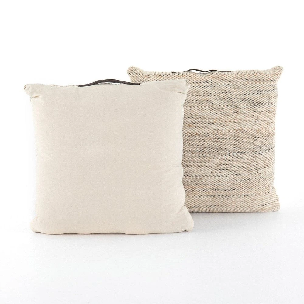 Eowyn Pouf-Set Heathered Wool - Eowyn Natural, Black 7 Eowyn Pouf-Set Heathered Wool - Eowyn Natural, Black - Image 7