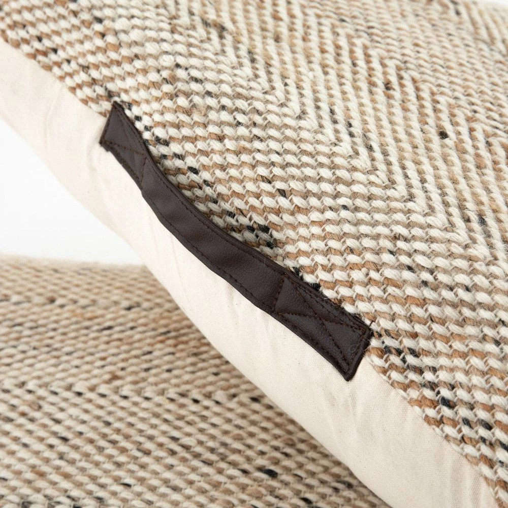 Eowyn Pouf-Set Heathered Wool - Eowyn Natural, Black 5 Eowyn Pouf-Set Heathered Wool - Eowyn Natural, Black - Image 5