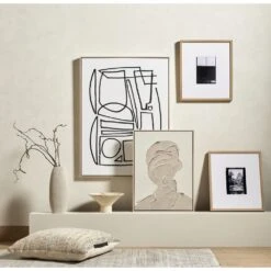 Eowyn Pouf-Set Heathered Wool - Eowyn Natural, Black 15 Eowyn Pouf-Set Heathered Wool - Eowyn Natural, Black -France and So Furniture 108797 001 HOV 1